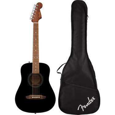 Guitarra Acustica Fender Ca Std Redondo Mini Wb Ib Blk, 0974101106